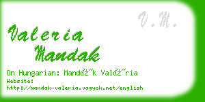 valeria mandak business card